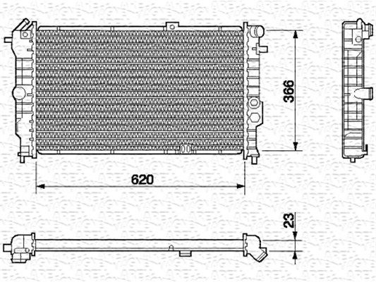 MAGNETI MARELLI Radiators, Motora dzesēšanas sistēma 350213590000